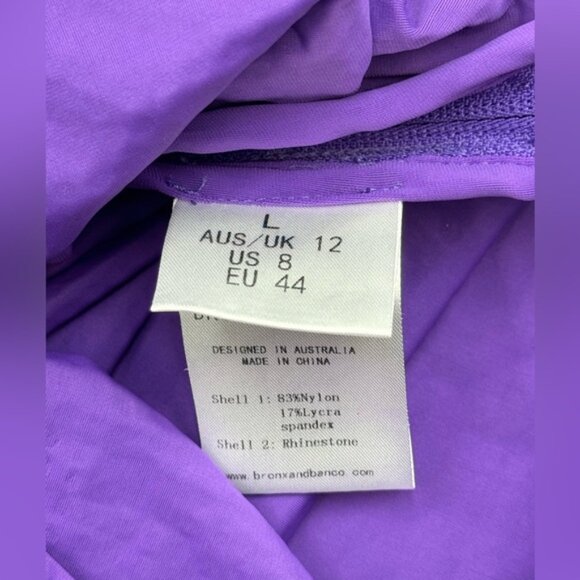 🆕 BRONX & BANCO 🧿 NWOT Starlight Rhinestone Embellished Mini Dress, Sz L US 8 - Picture 13 of 16